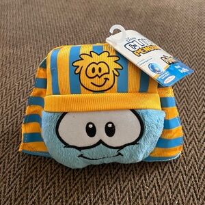 Club Penguin Blue Puffle (Pharaoh) Series 10 Tag and unused Coin still attached